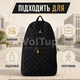 Рюкзак JORDAN Gold Logo Monogram Backpack Black чёрный с принтом 23, стильный рюкзак для учёбы и города - изображение 5