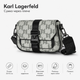 Сумка Karl Lagerfeld чоловіча світло-сіра — месенджер Карл Лагерфельд через плече з ремінцем, розмір 22х14 см - зображення 4
