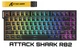 Игровая клавиатура ATTACK SHARK R82 HE Black Магнитные переключатели. Проводная 8000Hz/s. RGB подсветка, 84 клавиши, Switch 0.01mm. Rapid Trigger - изображение 1
