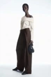 Блуза жіноча cos gathered off-the-shoulder asymmetric top 1189886007 L Молочний - изображение 3