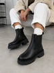 Ботинки женские Meideli M1633 челси на тракторной подошве кожаные 36 черные - изображение 6