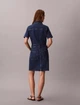 Женское джинсовое платье Calvin Klein Denim Mini Trucker Dress (Темно-синее) M - изображение 2