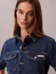 Женское джинсовое платье Calvin Klein Denim Mini Trucker Dress (Темно-синее) M - изображение 5