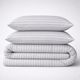 Простирадло Бязь 17-0600 Stripe White Gray 150*220 - зображення 1