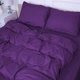 Простынь №19-3424 Sunset Purple Mikrosatin Premium Однотонная 150*220 - изображение 4