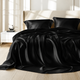 Комплект постельного белья 100% натуральный шелк сорт Mulberry 30-13 Black Perl Евро - изображение 2
