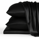 Комплект постельного белья 100% натуральный шелк сорт Mulberry 30-13 Black Perl Евро - изображение 3