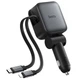 АЗУ Hoco Z67A Triunfar PD45W+QC3.0 total 60W with retractable cables (1USB-A/2C/1L) Metal gray - изображение 1