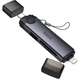 Картридер Hoco HB56B Victory 5in1 Type-C/Lightning to SD/TF3.0 + USB 2.0 Metal gray - изображение 6