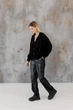 Женские брюки кожаные ART KNIT черные, M 046127 - изображение 6