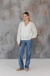 Кардиган жіночий Мереживо ART KNIT молочний, S-M 045746 - зображення 2