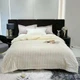 Плед-покривало на овчині "Шарпей" Королівська смужка Malloory Home 150*200 см Кремовий - зображення 4