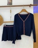 Жіночий комплект костюм спідниця кардиган Синій One size - изображение 2