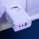 Ładowarka sieciowa Maxlife GaN PD QC MXTC-09-65ACC 2x USB-C 1x USB 65W White (5900495756114) - obraz 4