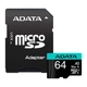 Карта пам'яті ADATA 64GB microSD class 10 UHS-I U3 V30 A2 Premier Pro SD 6.0 (AUSDX64GUI3V30SA2-RA1) ADATA AUSDX64GUI3V30SA2-RA1 1050803 - зображення 1