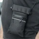 Сумка-чехол для телефона MOBI Black из ткани Рип-стоп, черная мини-сумка через плечо со светоотражателем и сетчатым карманом, 18х10х2 см - изображение 1