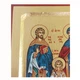 Писаная икона Рафаил, Николай и Ирина Лесбосские 16,5×22,5 см - изображение 2