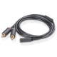 Кабель AUX Audio TRS - RCAx2 M/F 1.0м UGREEN AV102 Сірий - зображення 4