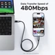 Кабель USB 2.0 Type-C M-M, 1 м, 100W, 5A （480Mbps）Smart display Чорний, L509 UGREEN - зображення 4