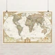 Постер Географическая карта мира (англ), World Map, A0+ 106×159 см (id1208) - изображение 1