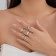 Набір каблучок Honey Fashion Accessories сріблястий (12-242) - изображение 1