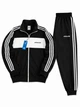 Весняно-осінньо-літній Спортивний костюм Adidas, чоловічий, кофта-штани, чорний, розмір XXL - изображение 1