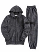 Весняно-осінньо-літній Костюм (бавовна) Stone Island, чоловічий, зіп худі-штани, графіт, розмір S - изображение 1