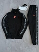 Весняно-осінньо-літній Костюм Ellesse, чоловічий, кофта-штани лампас, чорний, розмір XXL - изображение 3