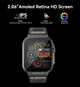 Смарт Годинник Телефон Ai3 5G LTE SIM карта GPS Wi‑Fi Bluetooth 4+32GB Месенджери Android 10 AMOLED дисплей Фронтальна Висувна Камера Мікрофон 1280mAh ChatGPT YouTube Facebook Instagram (Silver) - зображення 11