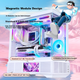 Корпус SAMA Border Magic White игровой ATX с экраном 6.2 дюйма, голосовым управлением, обратной установкой платы и двумя местами под СЖО 360 мм - изображение 5