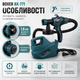 Электрический краскопульт BOXER BX771 1650 Вт бак 700 мл сопло 1 8 мм краскораспылитель для покраски стен мебели дверей и металла - изображение 3