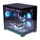 Корпус Wanjia Guyongzhe Black Rainbow Edition с панорамным обзором, быстросъемной стеклянной панелью, пылевыми фильтрами, ARGB-лентой, для плат M-ATX, поддержка водяного охлаждения 360 мм - изображение 2