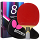 Ракетка для настольного тенниса BUTTERFLY Wang 803 8 звезд с прямой ручкой и двусторонней накладкой, с чехлом - изображение 9