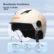 Шолом Geshu для електромотоцикла 3C відкритий з двома візорами всесезонний - зображення 5