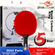 Ракетка для настольного тенниса DOUBLE FISH Black Carbon King из углеродного волокна, профессиональная универсальная ракетка для настольного тенниса, рукоятка Black Carbon King Five-Star Penhold. - изображение 4
