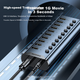 USB-концентратор SAMZHE HB310 USB 3.0 на 10 портів з живленням, кабель 1 м - зображення 5