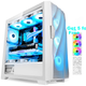Корпус Antec Fengxingzhe DF 700 Flux White Mid-Tower с закаленным стеклом / Эффективное рассеивание тепла / Поддержка двух 360-мм систем водяного охлаждения / В комплекте 5 вентиляторов - изображение 4