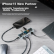 Док-станція DOCKCASE Type-C 6 в 1 з HDMI 4K 60 Гц та дисплеєм для MacBook - зображення 9