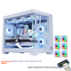Корпус Wanjia Guyongzhe Seaside View, башенный, с комплектом из шести RGB-вентиляторов Prism, для плат M-ATX, водяное охлаждение 360 мм, для видеокарт 4090 - изображение 10