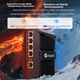Промышленный коммутатор NetLINK, 5 портов, 100 Мбит/с, DC 12-54 В, крепление на DIN-рейку, без блока питания, модель HTB-6000 - изображение 4