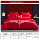 Свадебный комплект из четырех предметов от BEYOND Home Textiles, чистый хлопок, новый свадебный красный цвет, 60-ниточный длинноволокнистый хлопок, вышитый дракон и феникс, 1,8 метра. - изображение 4