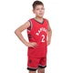 Форма баскетбольная детская NB-NBA RAPTORS Leonard Леонард 2 BA-0970 Размер 2XL-150-162см Красный-черный - изображение 1