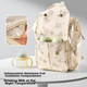 Сумка для мамы Taoqibaby, необходимые вещи для прогулок с малышом, рюкзак для матери и ребенка, многофункциональная вместительная сумка для мамы с цветочным узором. - изображение 8