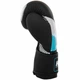 Перчатки боксерські PU HARD TOUCH BO-8469 Черный-голубой 14 унції - зображення 2