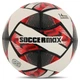 Мяч футбольный №5 PU ламинированная гибридная сшивка HYBRID SOCCERMAX FB-4126 (PU, белый-красный) - изображение 1
