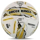 Мяч футбольный профессиональный №5 SOCCERMAX FB-4165 (PU, белый-желтый) - изображение 2
