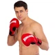 Перчатки боксерские PU HARD TOUCH BO-5229 10 унции Синий - изображение 4