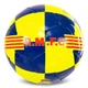 Мяч футбольный №5 ламинированный сшит вручную BALLONSTAR REAL MADRID CRYSTAL FB-7960 Жёлтый-синий - изображение 2