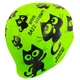 Шапочка для плавания силиконовая юниорская MD Cats M057405 Зеленый - изображение 3