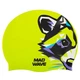 Шапочка для плавания силиконовая юниорская MD Raccoon M057102 Салатовый - изображение 2